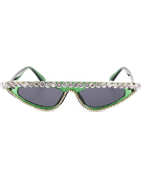 Gafas de sol Naimo Ojo de Gato Verde con Strass UV400 Gafas de sol Naimo Ojo de Gato Verde con Strass UV400