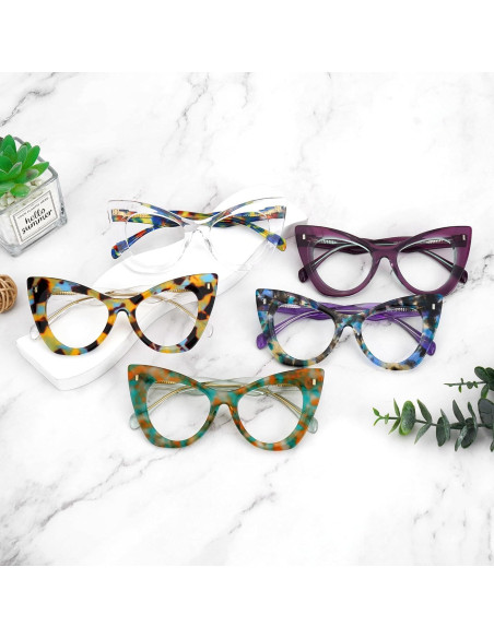 Gafas Ojo de Gato Zeelool Acetato Lentes Claros Mujeres Gafas Ojo de Gato Zeelool Acetato Lentes Claros Mujeres