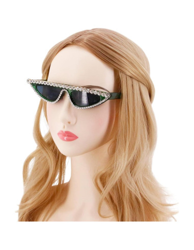 Gafas de sol Naimo Ojo de Gato Verde con Strass UV400