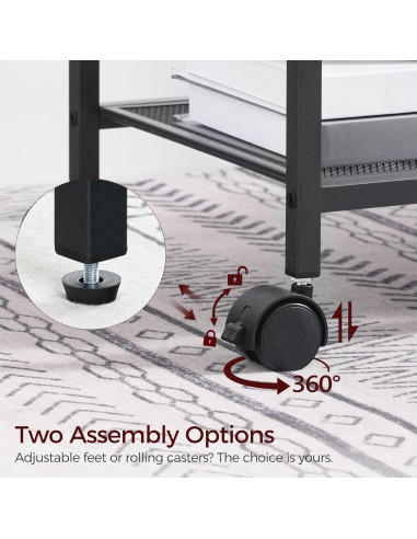 Soporte para Impresora Móvil MAHANCRIS 3 Niveles Negro