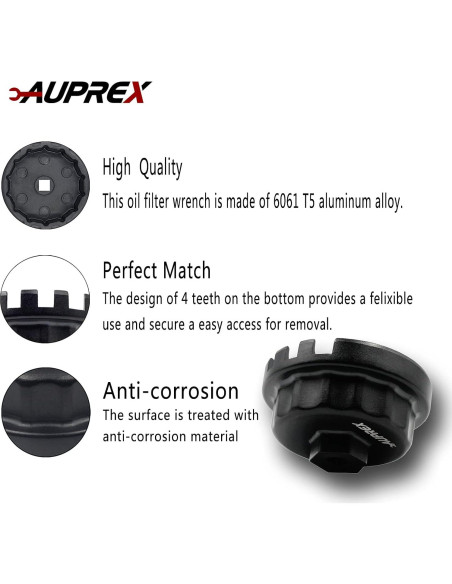 Llave de Filtro de Aceite AUPREX 64mm 14 Aletas para Toyota Llave de Filtro de Aceite AUPREX 64mm 14 Aletas para Toyota