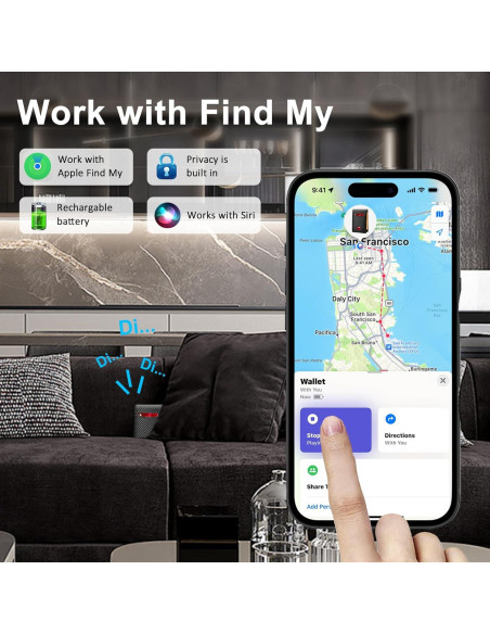 Billetera Inteligente Rastreable AI TRACKTAG para Hombres - Carbono Billetera Inteligente Rastreable AI TRACKTAG para Hombres - Carbono