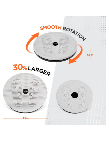 Tablero de Giros Abdominales Yes4All 38 cm XXL - Ejercicio Aeróbico Tablero de Giros Abdominales Yes4All 38 cm XXL - Ejercicio Aeróbico