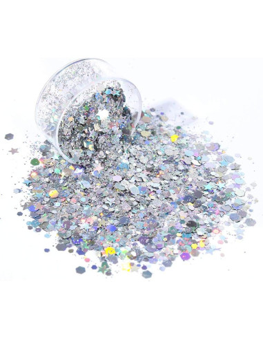 Glitter Chunky Holográfico Estanoite 12 Colores 36g
