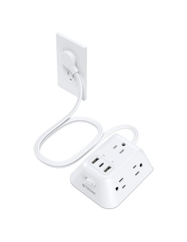 Protector de Sobretensión TROND 5 Salidas AC 3 USB 1.52m