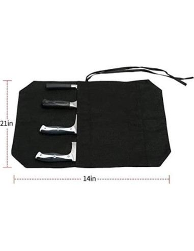 Bolsa de Cuchillos de Chef HERSENT Verde Militar 4 Compartimentos