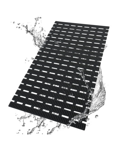 Alfombrilla de Ducha Antideslizante HITSLAM 68.6x38.1 cm Negra