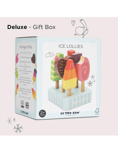 Conjunto de Helados de Madera Le Toy Van Honeybake 6 Piezas