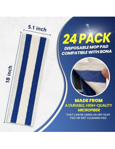 Mopa Desechable Microfibra Flammi 18" 24 Paquetes Compatible 2