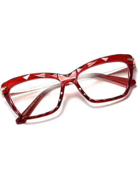 Gafas de Ojos de Gato FEISEDY Lentes Transparentes 55mm