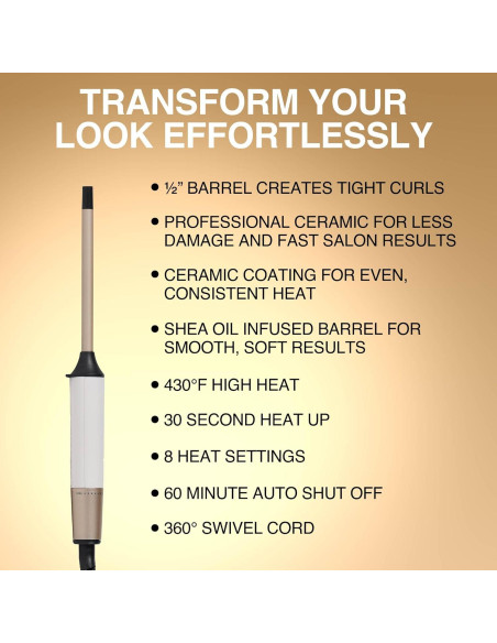 Varita de Rizar Remington Shea Soft 1/2" Cerámica Karité Varita de Rizar Remington Shea Soft 1/2" Cerámica Karité