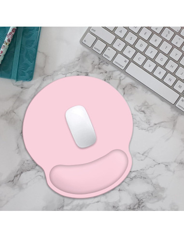 Alfombrilla de Ratón Ergonómica HEVITDA Rosa con Soporte