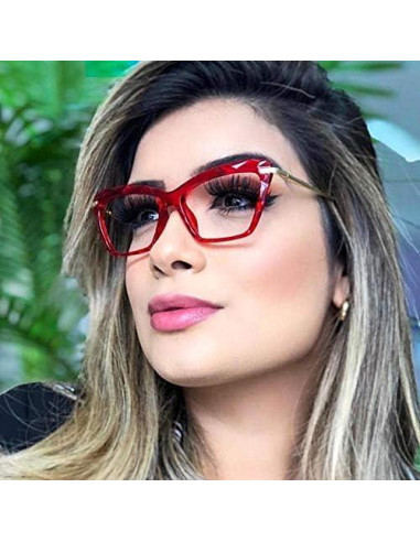 Gafas de Ojos de Gato FEISEDY Lentes Transparentes 55mm