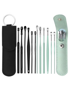 Kit de Limpieza de Oídos Voitead 12 Piezas Acero Inoxidable