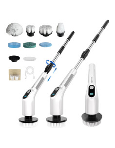 Limpiador Eléctrico 8 en 1 Ceamorfco Blanco, Ergonómico