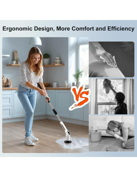 Limpiador Eléctrico 8 en 1 Ceamorfco Blanco, Ergonómico Limpiador Eléctrico 8 en 1 Ceamorfco Blanco, Ergonómico