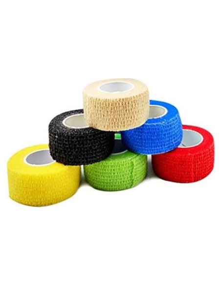 Cinta Médica Autoadherente FOU 1" x 4.57m Multicolor Paquete de 6 Cinta Médica Autoadherente FOU 1" x 4.57m Multicolor Paquete de 6