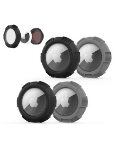 Funda Adhesiva para AirTag 4 Pack Apple - 2 Negros + 2 Grises