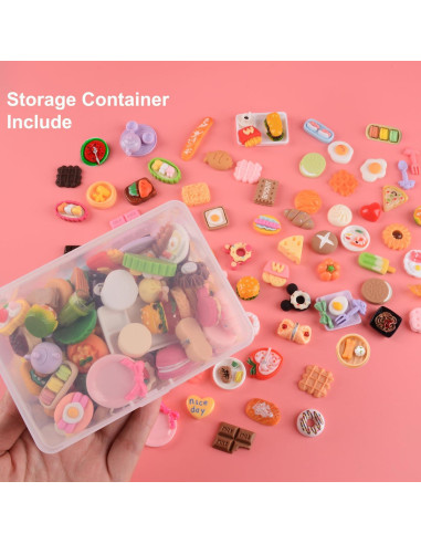 Set de 100 Accesorios de Comida Miniatura MUYIZI con Caja