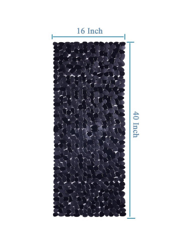Alfombra de Ducha Antideslizante Webos 101.6x40.6cm Negra