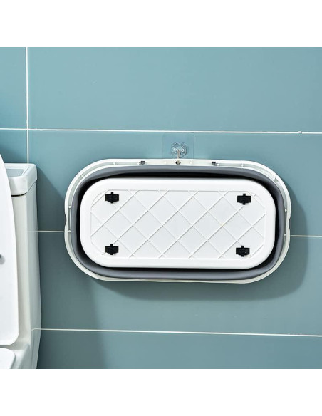 Cubeta Plástica Plegable Goderewild 12L con Ruedas Azul Cubeta Plástica Plegable Goderewild 12L con Ruedas Azul