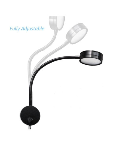 Lámpara de Pared LED Onerbuy 5W con Brazo Flexible Negro
