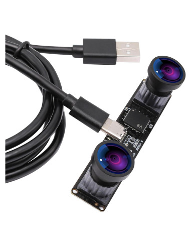 Cámara USB ELP 4MP Doble Lente 1080P 60fps Gran Angular