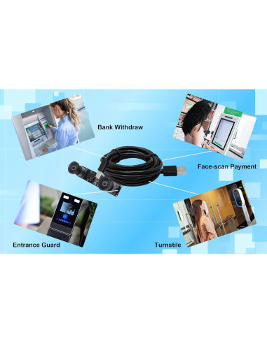 Cámara USB ELP 4MP Doble Lente 1080P 60fps Gran Angular