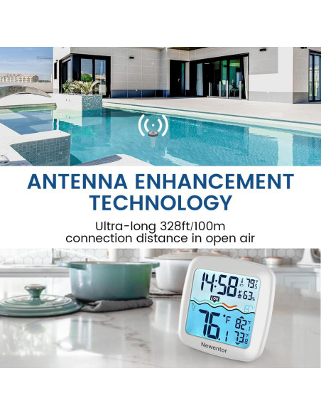 Termómetro Flotante Digital Newentor PT01 para Piscina - Blanco Termómetro Flotante Digital Newentor PT01 para Piscina - Blanco