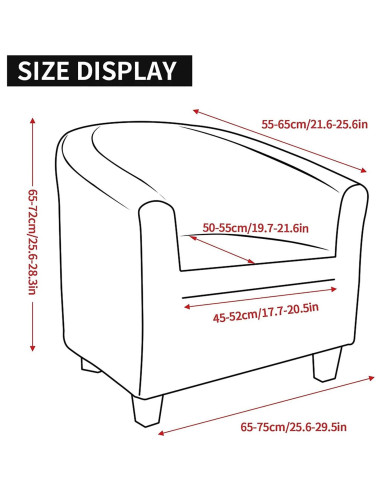 Funda de Silla Tubular MIFXIN de Terciopelo Negro Elástico