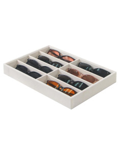 Organizador de Gafas de Sol Justsoso Beige 35.1x24.4cm Terciopelo