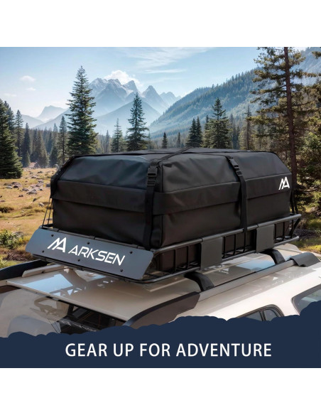 Portaequipajes ARKSEN 137 cm Universal Carga 113 kg Techo SUV Portaequipajes ARKSEN 137 cm Universal Carga 113 kg Techo SUV