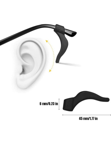 12 Pares Sujetadores Gafas YJEG Silicona Antideslizantes