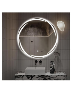 Espejo LED Redondo TheiaMo 81.3 cm Antivaho IP65 Dimmable