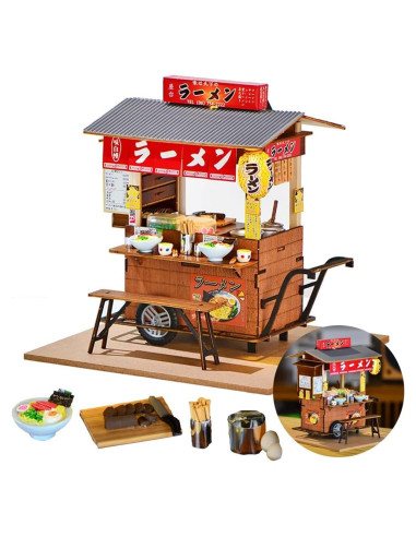 Kit Casa de Muñecas Miniatura DIY Cjeuxnr Tienda Japonesa 20x19x19.2cm