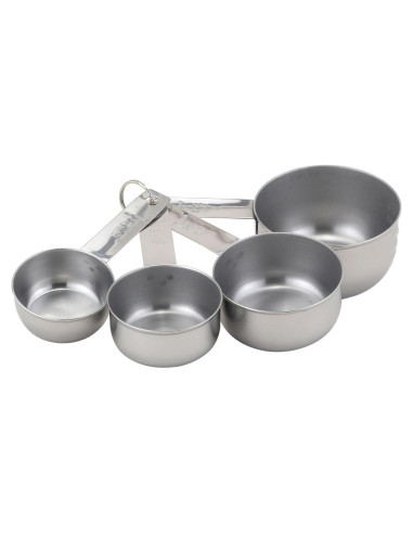Juego de Tazas Medidoras Acero Inoxidable Mrs. Anderson 4 Piezas