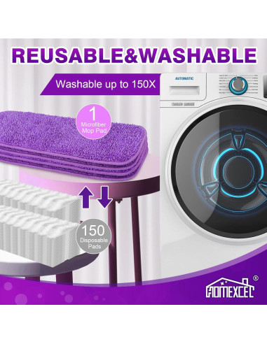 Almohadillas de Microfibra Reutilizables HOMEXCEL 33-38 cm - Paquete de 4