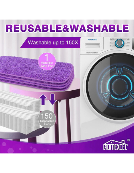 Almohadillas de Microfibra Reutilizables HOMEXCEL 33-38 cm - Paquete de 4 Almohadillas de Microfibra Reutilizables HOMEXCEL 33-38 cm - Paquete de 4