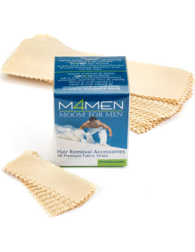 Tiras de Cera para Depilación MOOM para Hombres - 48 Unidades