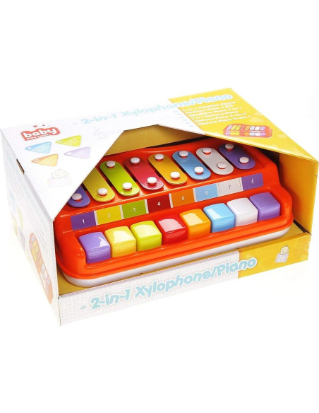 Juguete Musical 2-en-1 PowerTRC Piano Xilófono 30.5x20.8cm Juguete Musical 2-en-1 PowerTRC Piano Xilófono 30.5x20.8cm