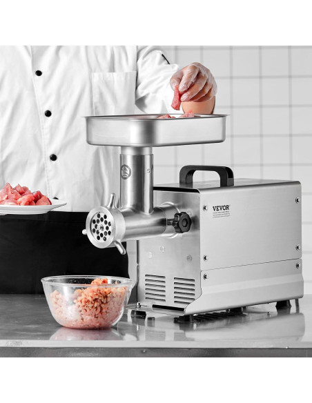 Picadora de Carne Eléctrica VEVOR 300W 2.27kg/min Acero Inoxidable Picadora de Carne Eléctrica VEVOR 300W 2.27kg/min Acero Inoxidable