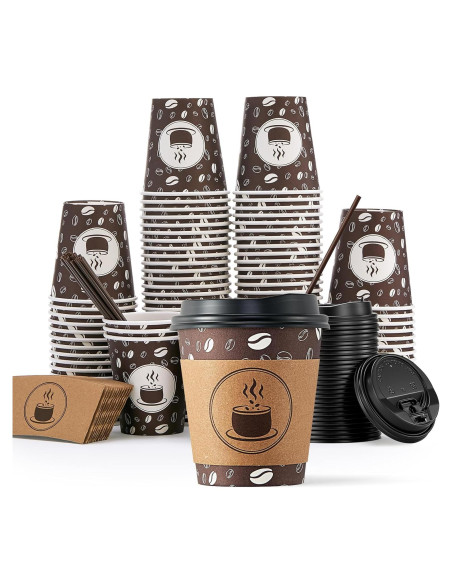 Vasos de Café Desechables FIESTA JOLLY 10oz 100 Unidades Vasos de Café Desechables FIESTA JOLLY 10oz 100 Unidades