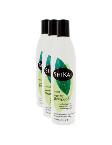 Champú Natural ShiKai 340ml x 3 - Sin Jabón, Suave y Efectivo