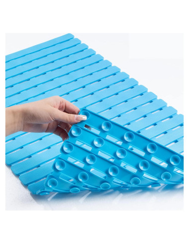 Alfombra de Baño Antideslizante Sheepping 68.5x40.6cm Azul