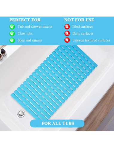 Alfombra de Baño Antideslizante Sheepping 68.5x40.6cm Azul