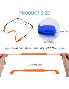 12 Correas de Gafas de Silicona para Niños y Adultos 2