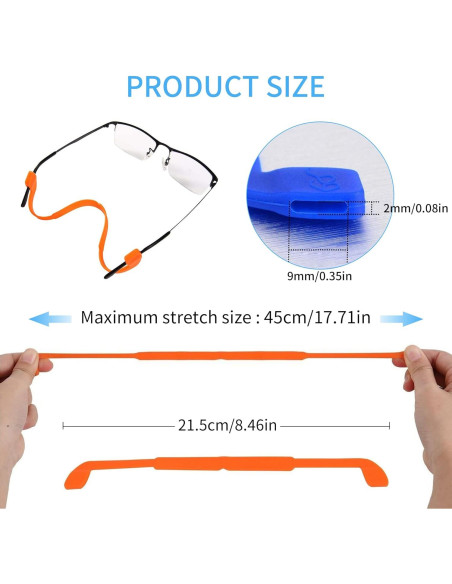 12 Correas de Gafas de Silicona para Niños y Adultos 12 Correas de Gafas de Silicona para Niños y Adultos