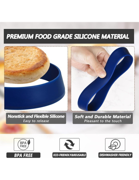 Moldes de Silicona KOLUTI para Muffin 10.2 cm - 6 Piezas Moldes de Silicona KOLUTI para Muffin 10.2 cm - 6 Piezas