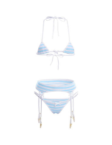 Conjunto de Lencería Kawaii Anime para Mujeres - 4 Piezas