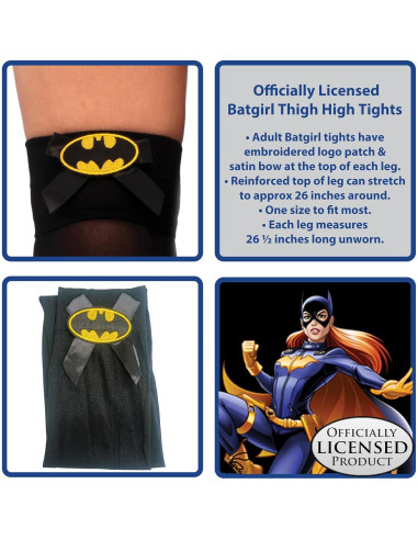 Medias Altas Batgirl Rubie's Costume Co - Licencia Oficial DC